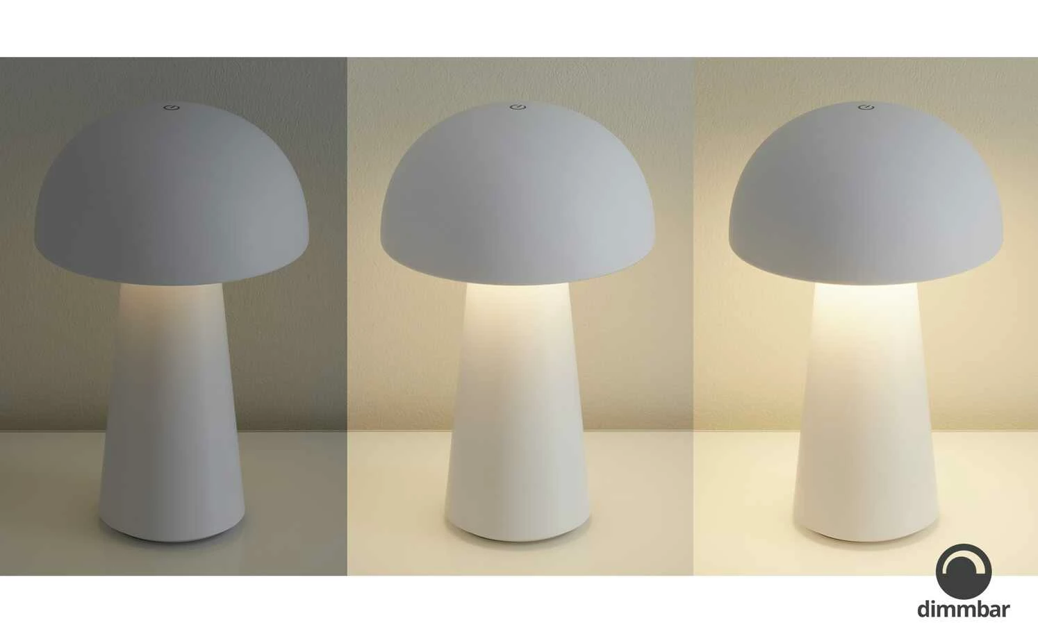 Akku-Tischleuchte, weiß mit Sensor- Dimmer 5 Akku-Tischleuchte, weiß mit Sensor- Dimmer – Bild 3