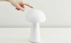 Akku-Tischleuchte, weiß mit Sensor- Dimmer