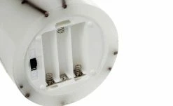 LED-Echtwachs-Kerzen 2er-Set, weiß mit Blumen -Innenleuchten Verkaufsladen 10681308 4 202112152232