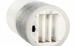 LED-Echtwachs-Kerzen 2er-Set, weiß/silberfarben -Innenleuchten Verkaufsladen 10681895 2 202112152232