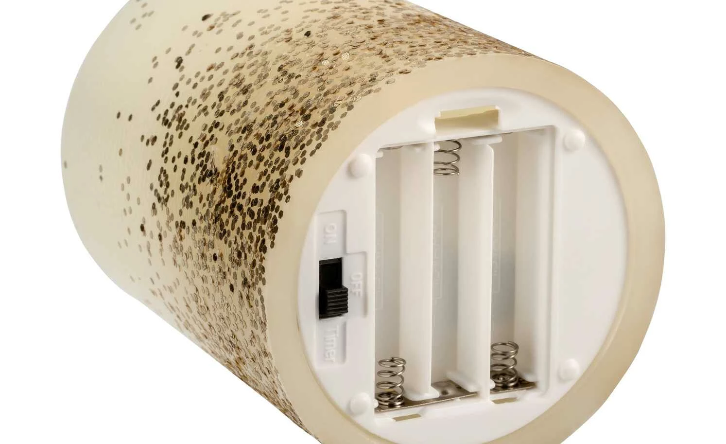 LED-Echtwachs-Kerzen 2er-Set, Elfenbein/goldfarben 6 LED-Echtwachs-Kerzen 2er-Set, Elfenbein/goldfarben – Bild 4