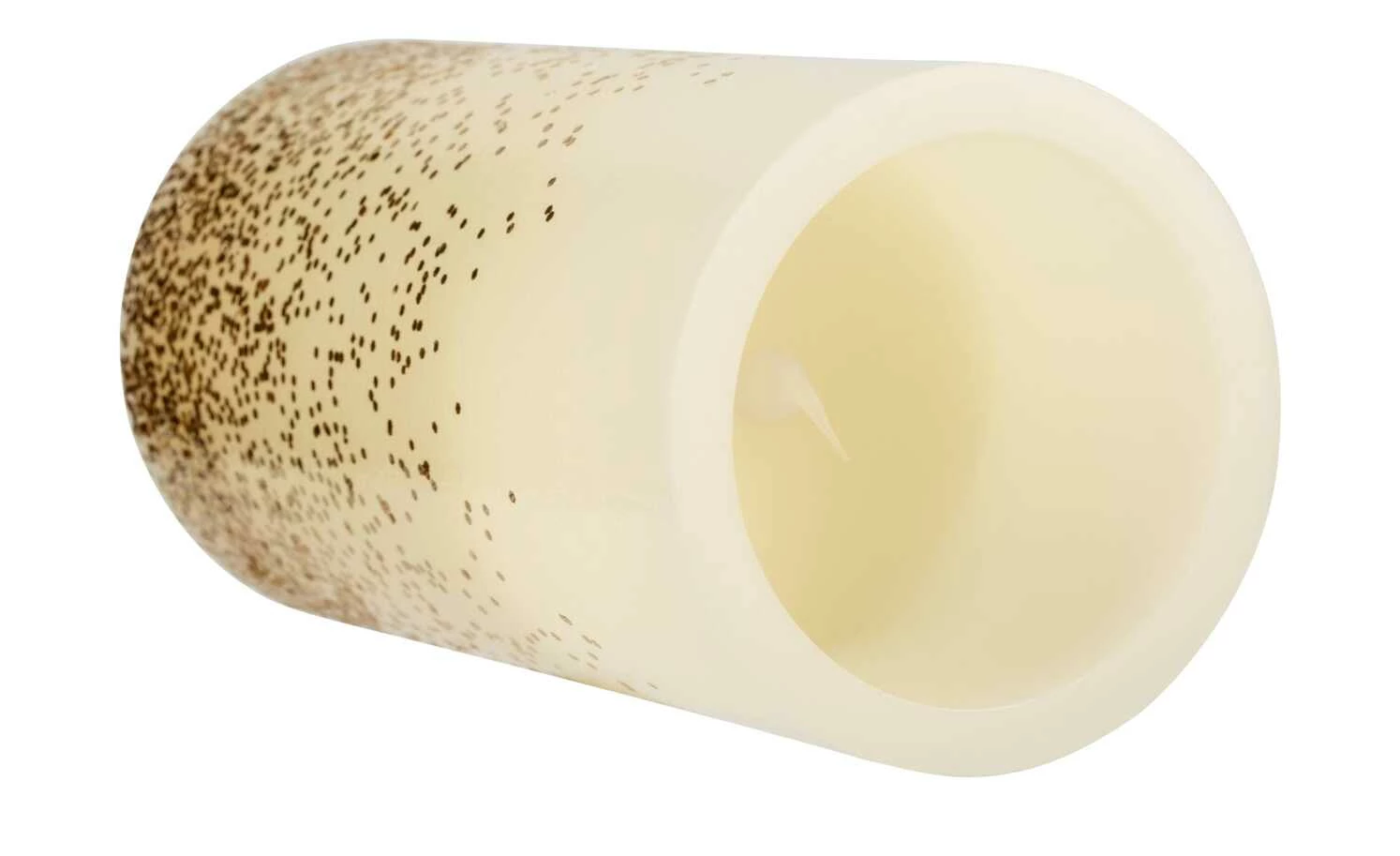 LED-Echtwachs-Kerzen 2er-Set, Elfenbein/goldfarben 8 LED-Echtwachs-Kerzen 2er-Set, Elfenbein/goldfarben – Bild 6