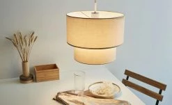 Pendelleuchte, 1-flammig, Stoff/beige -Innenleuchten Verkaufsladen 10683188 6 202201131238