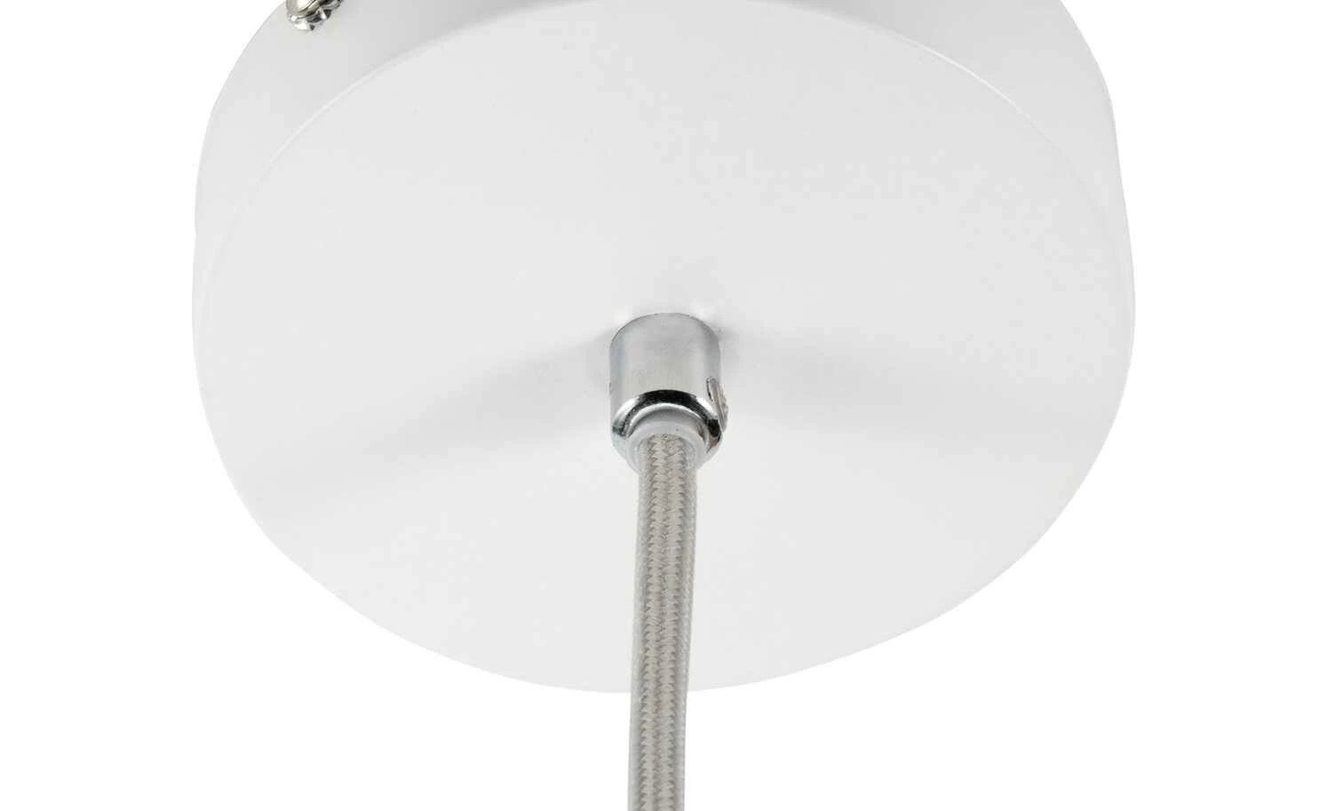 Pendelleuchte, 1-flammig Stoff grau/weiß 7 Pendelleuchte, 1-flammig Stoff grau/weiß – Bild 5