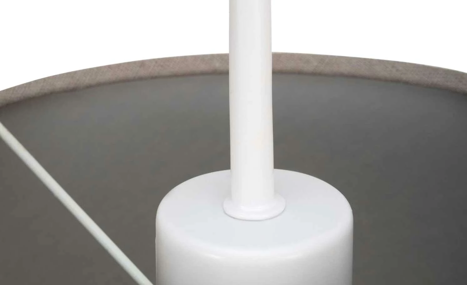 Pendelleuchte, 1-flammig Stoff grau/weiß 9 Pendelleuchte, 1-flammig Stoff grau/weiß – Bild 7