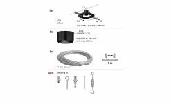 Seilsystem, Basisset, 5-flammig, schwarz-matt -Innenleuchten Verkaufsladen 10683427 6 202201131238