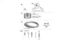 Seilsystem, Basisset, 5-flammig, chrom-matt | silberfarben -Innenleuchten Verkaufsladen 10683680 6 202201131238