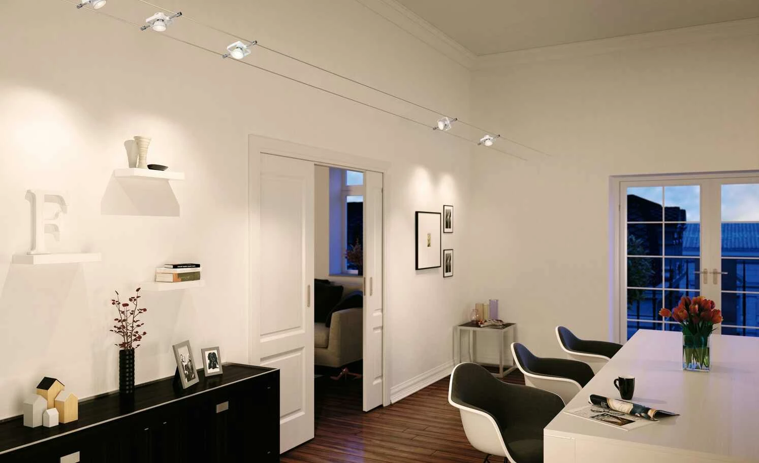 Seilsystem, Basisset, 5-flammig, weiß 4 Seilsystem, Basisset, 5-flammig, weiß – Bild 2