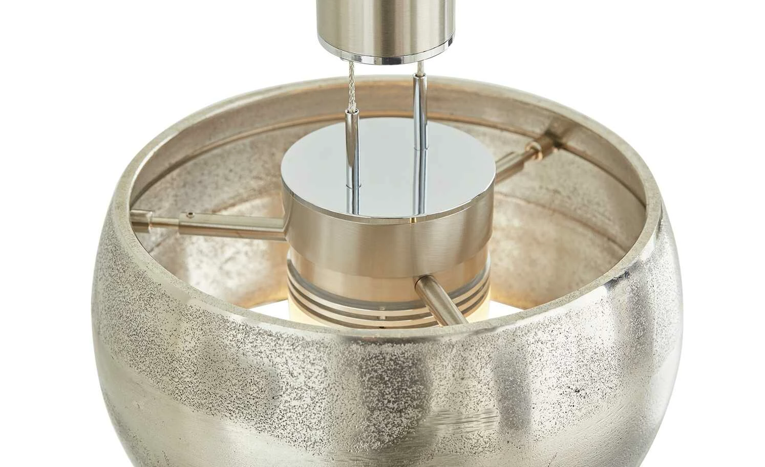 Fischer-Honsel LED-Pendelleuchte, 3-flammig, Schirme Nickel-matt antik 9 Fischer-Honsel LED-Pendelleuchte, 3-flammig, Schirme Nickel-matt antik – Bild 7