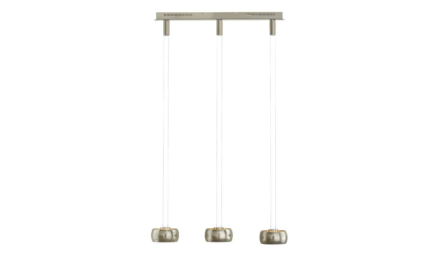 Fischer-Honsel LED-Pendelleuchte, 3-flammig, Schirme Nickel-matt antik 10 Fischer-Honsel LED-Pendelleuchte, 3-flammig, Schirme Nickel-matt antik – Bild 8