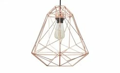 Paul Neuhaus Pendelleuchte im Retrodesign, Kupferfarben