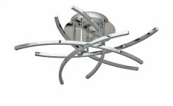 Meisterleuchten LED- Deckenleuchte, 5-flammig, chrom, geschwungene Stäbe -Innenleuchten Verkaufsladen 10685376 3 201811271509