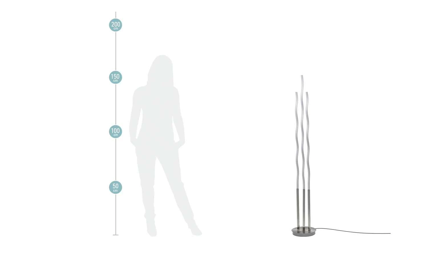 Paul Neuhaus LED-Stehleuchte, 3-flammig, Nickel matt 11 Paul Neuhaus LED-Stehleuchte, 3-flammig, Nickel matt – Bild 9