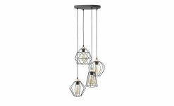 Pendelleuchte, 4-flammig, schwarz/ goldfarben -Innenleuchten Verkaufsladen 10685892 11 202106041245