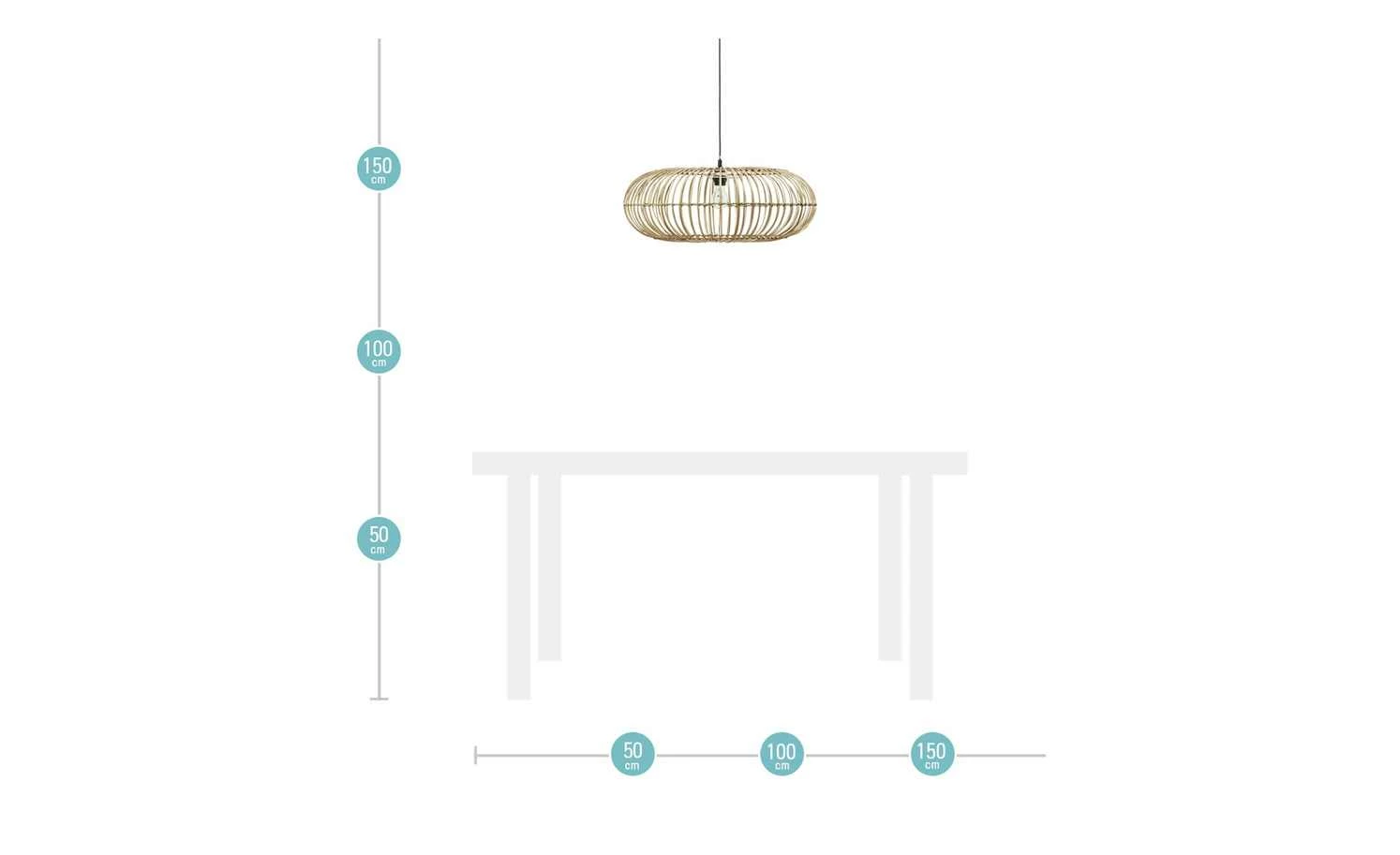 HOME STORY Pendelleuchte mit Holzlamellen 1-flammig 13 HOME STORY Pendelleuchte mit Holzlamellen 1-flammig – Bild 11