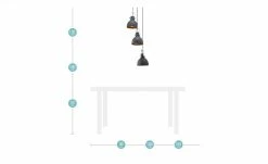 HOME STORY Retro-Pendelleuchte, 3-flammig schwarz -Innenleuchten Verkaufsladen 10686203 7 202106281241