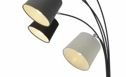 HOME STORY Bogenleuchte, 5-flammig mit Stoffschirmen -Innenleuchten Verkaufsladen 10686207 7 202106182233