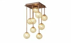 Paul Neuhaus Deckenleuchte, 9-flammig rostfarben