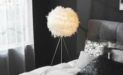 Stehleuchte, 1-flammig, Schirm aus Federn -Innenleuchten Verkaufsladen 10686477 6 202106091239