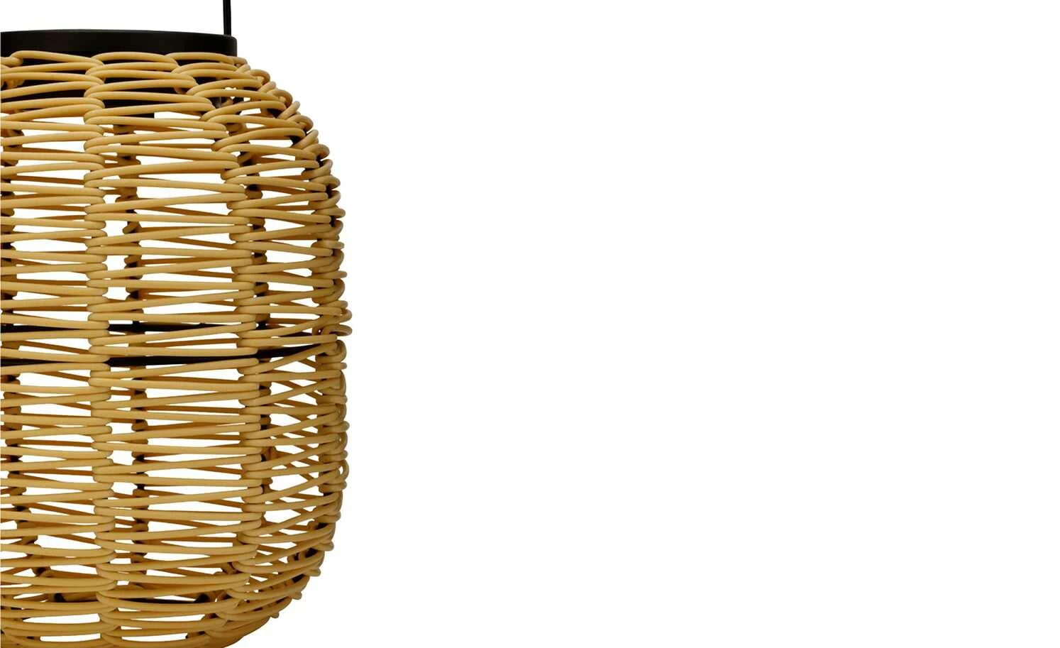 Solar-Tischleuchte, Laterne´ Rattan beige 5 Solar-Tischleuchte, Laterne´ Rattan beige – Bild 3
