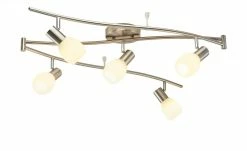 KHG Deckenstrahler, 5-flammig Nickel matt