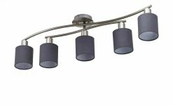 Trio Deckenleuchte, 5-flammig Stoffschirme grau -Innenleuchten Verkaufsladen 10688094 3 202002252238