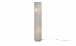 Fischer-Honsel Stehleuchte, 2-flammig, Grau mit Dekor