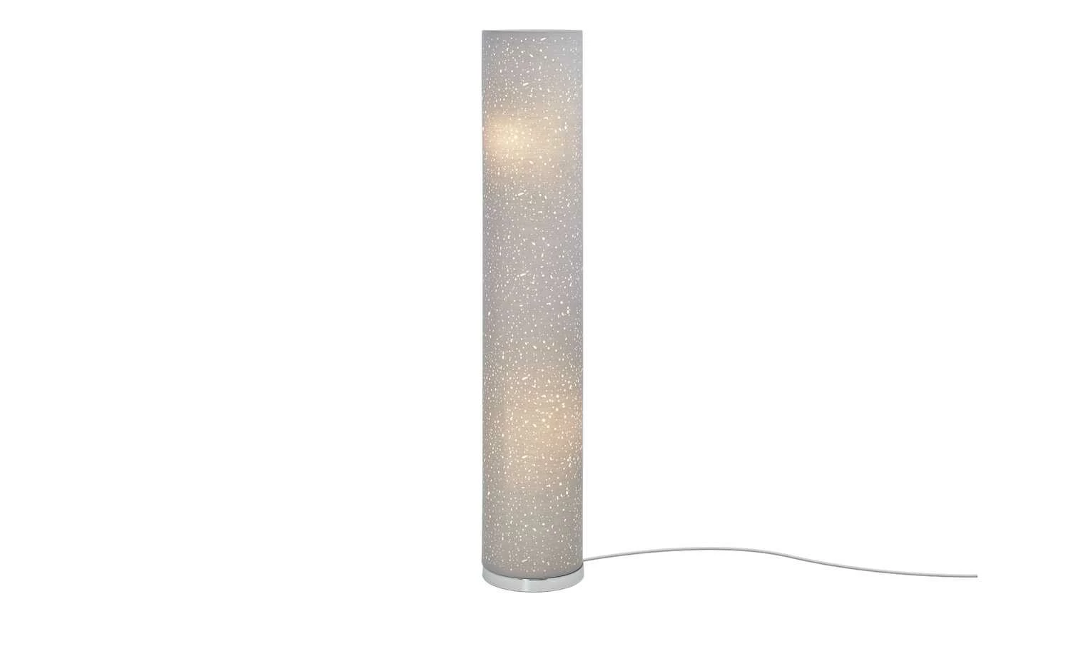 Fischer-Honsel Stehleuchte, 2-flammig, Grau mit Dekor 3 Fischer-Honsel Stehleuchte, 2-flammig, Grau mit Dekor