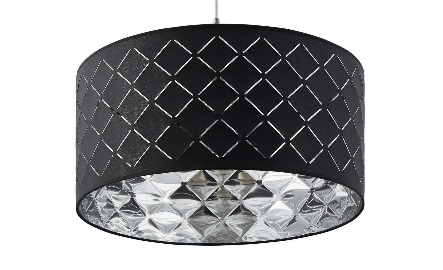 Stoffpendelleuchte, 1-flammig, Schirm grau/silber 9 Stoffpendelleuchte, 1-flammig, Schirm grau/silber – Bild 7