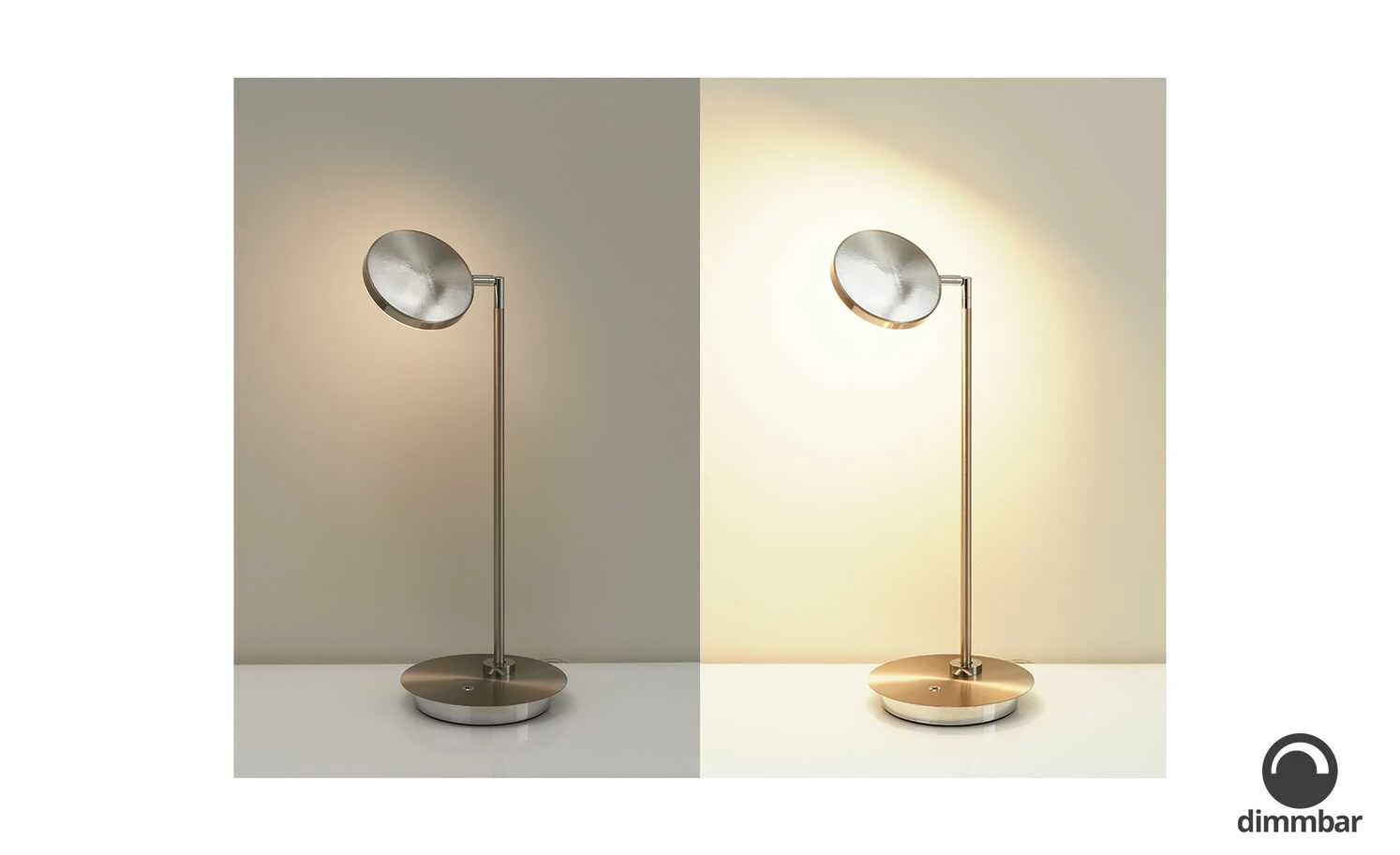 B-Leuchten LED-Tischeuchte, 1-flammig, Nickel matt 4 B-Leuchten LED-Tischeuchte, 1-flammig, Nickel matt – Bild 2