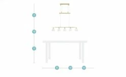 KHG Pendelleuchte, 5-flammig | Messing matt -Innenleuchten Verkaufsladen 10688901 1 202106071305