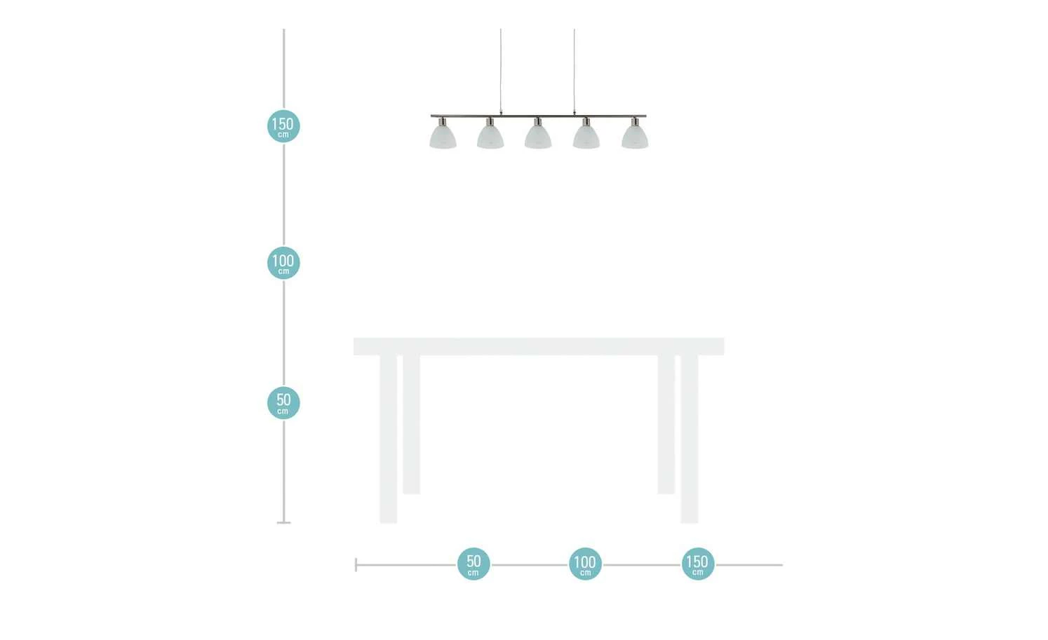 KHG Pendelleuchte, 5-flammig | Nickel 12 KHG Pendelleuchte, 5-flammig | Nickel – Bild 10