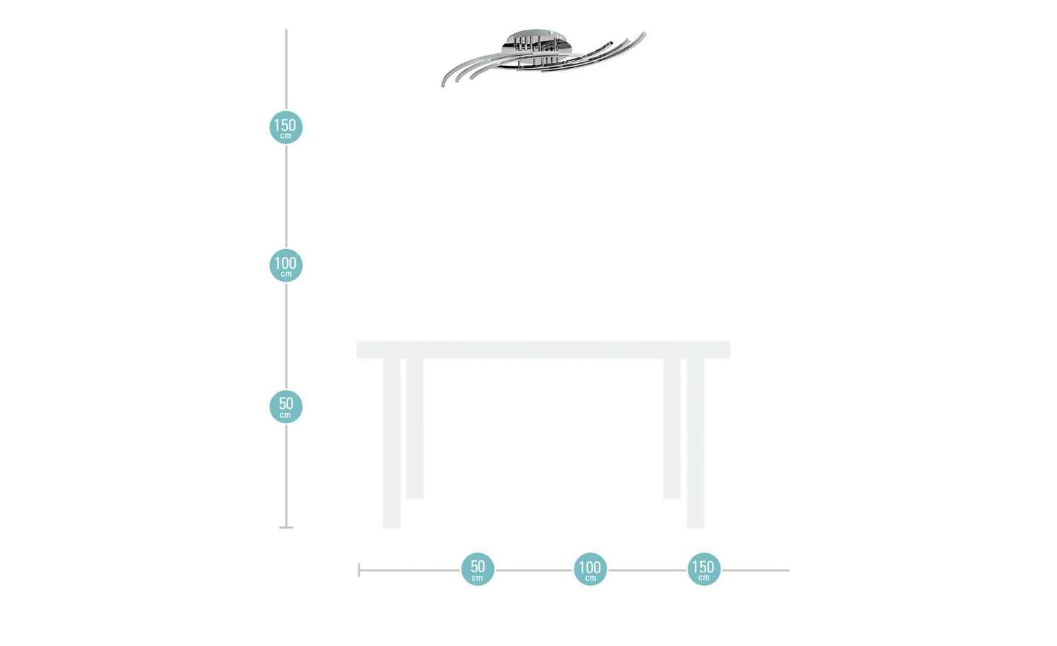 Meisterleuchten LED-Deckenleuchte, chrom, 6-flammig 7 Meisterleuchten LED-Deckenleuchte, chrom, 6-flammig – Bild 5