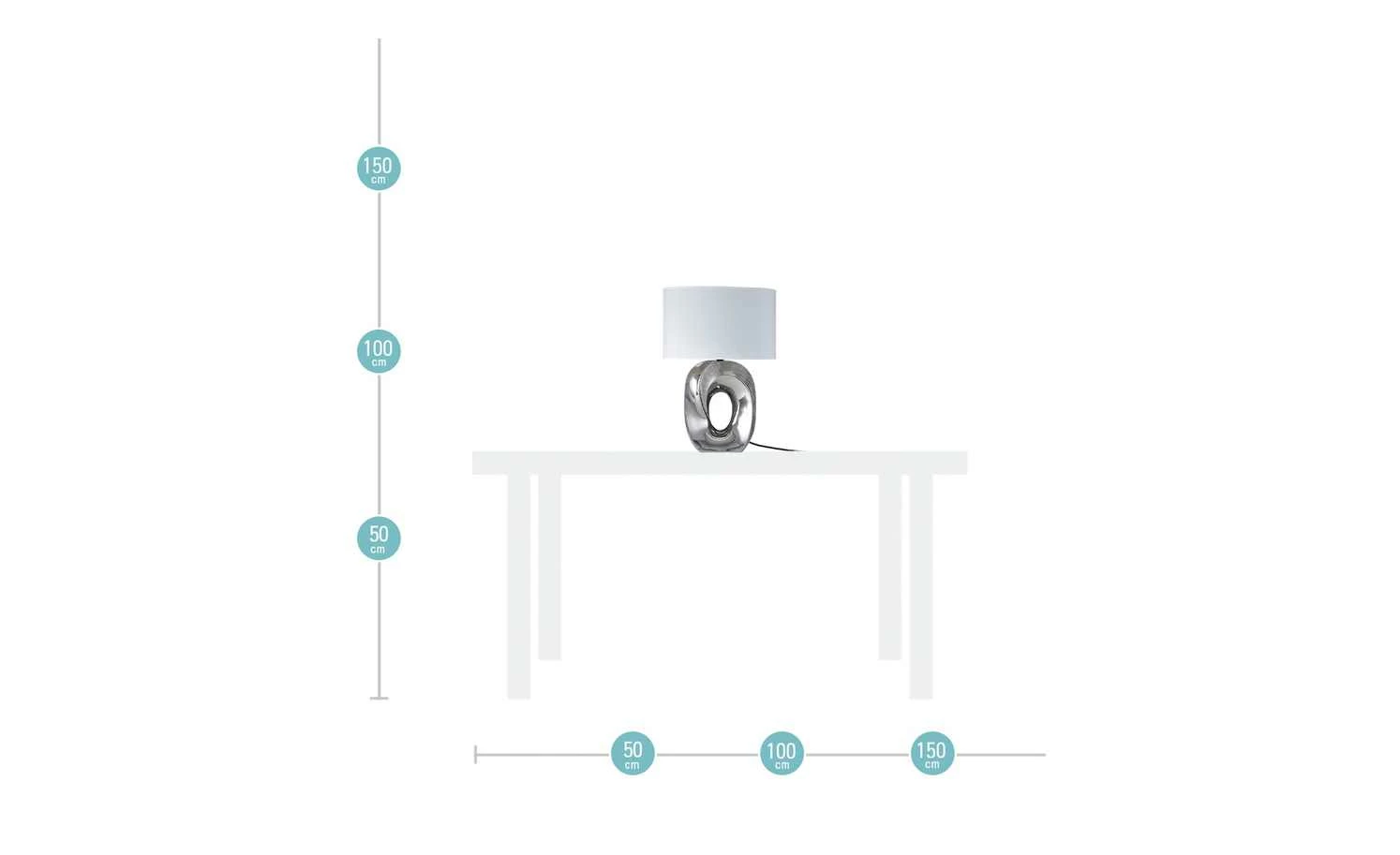KHG Tischleuchte, Stoffschirm oval 8 KHG Tischleuchte, Stoffschirm oval – Bild 6