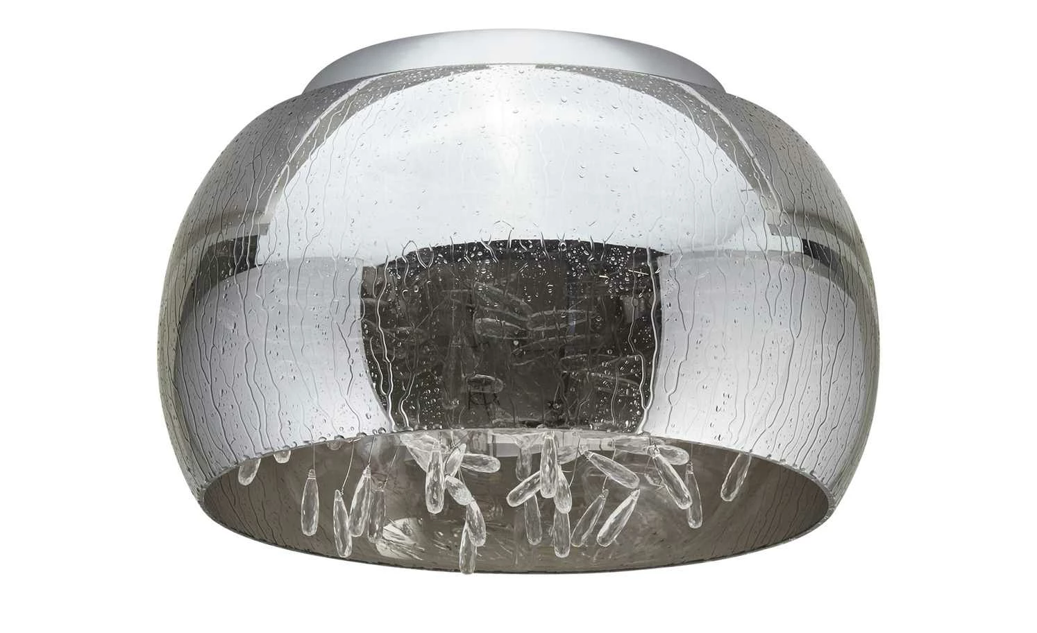 HOME STORY LED-Deckenleuchte, Rauchglas mit Acryltropfen 4 HOME STORY LED-Deckenleuchte, Rauchglas mit Acryltropfen – Bild 2