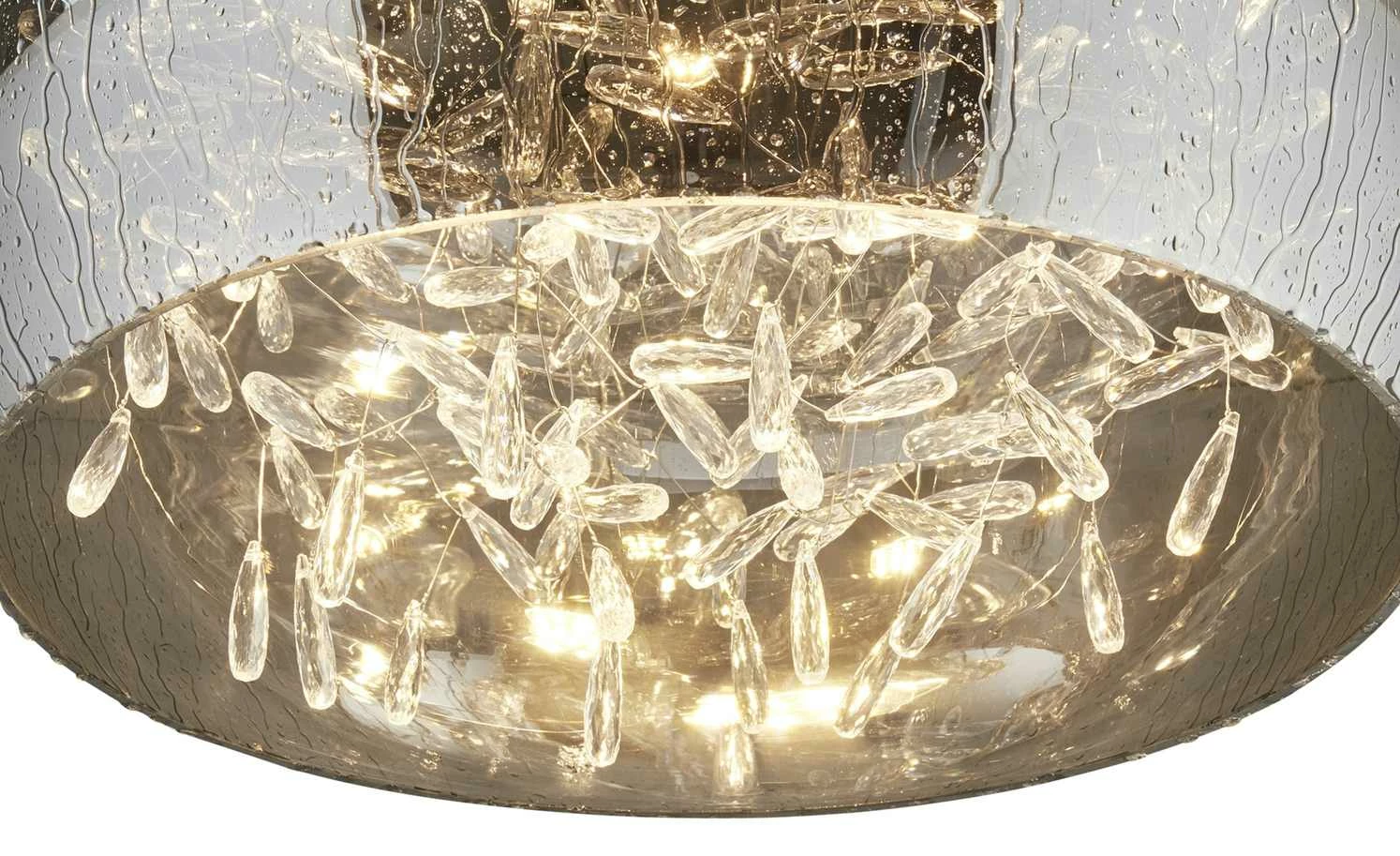 HOME STORY LED-Deckenleuchte, Rauchglas mit Acryltropfen 5 HOME STORY LED-Deckenleuchte, Rauchglas mit Acryltropfen – Bild 3