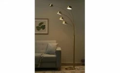 HOME STORY Bogenleuchte, 5-flammig, Messing-matt