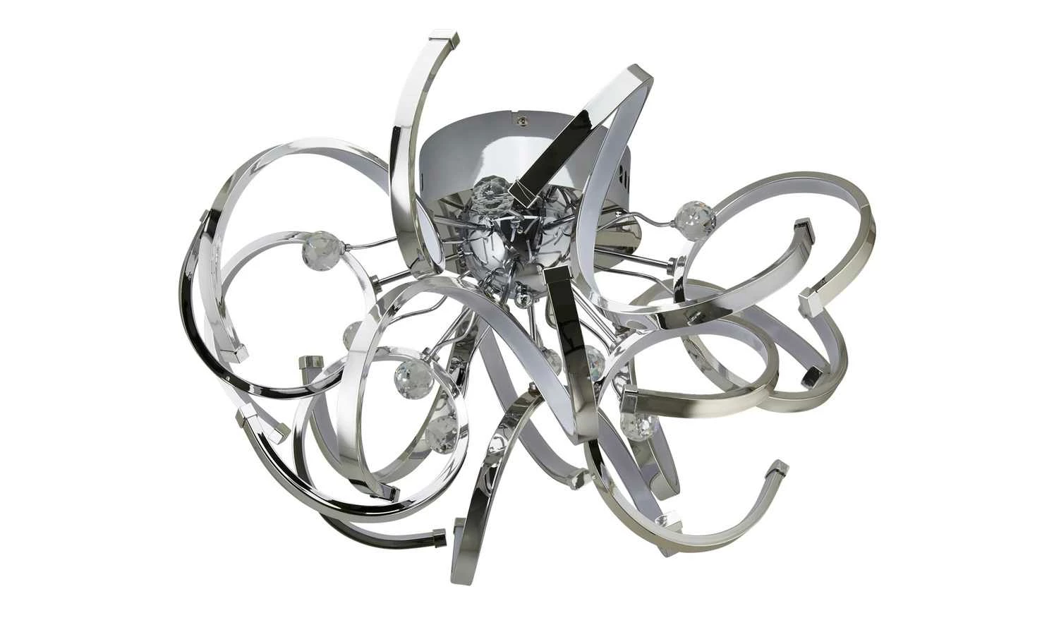 KHG LED-Deckenleuchte, Chrom mit Kristall | silberfarben 4 KHG LED-Deckenleuchte, Chrom mit Kristall | silberfarben – Bild 2