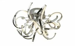 KHG LED-Deckenleuchte, Chrom mit Kristall | silberfarben