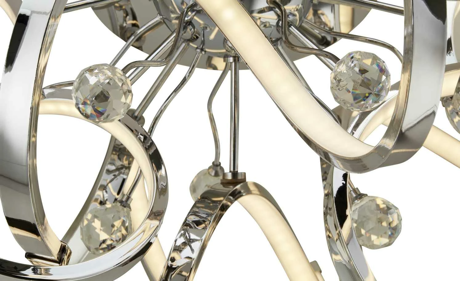 KHG LED-Deckenleuchte, Chrom mit Kristall | silberfarben 5 KHG LED-Deckenleuchte, Chrom mit Kristall | silberfarben – Bild 3