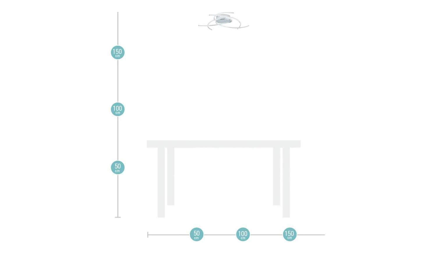 KHG LED-Deckenleuchte, 3-flammig, Chrom 7 KHG LED-Deckenleuchte, 3-flammig, Chrom – Bild 5