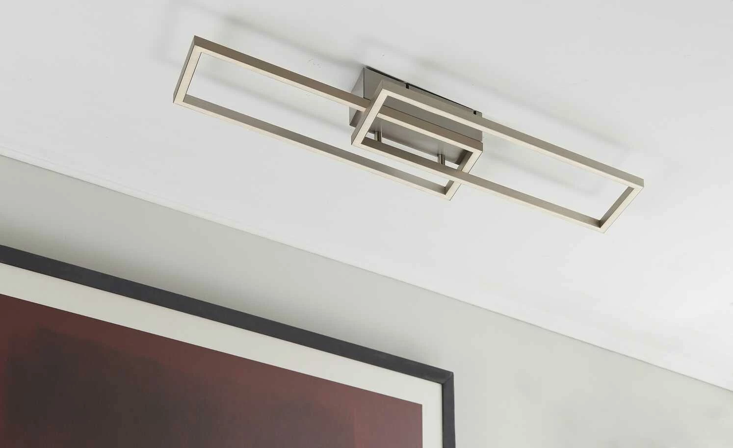 Paul Neuhaus LED-Deckenleuchte, 2-flammig, Nickel-matt 3 Paul Neuhaus LED-Deckenleuchte, 2-flammig, Nickel-matt