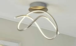 Paul Neuhaus LED-Deckenleuchte, Nickel-matt, geschwungen