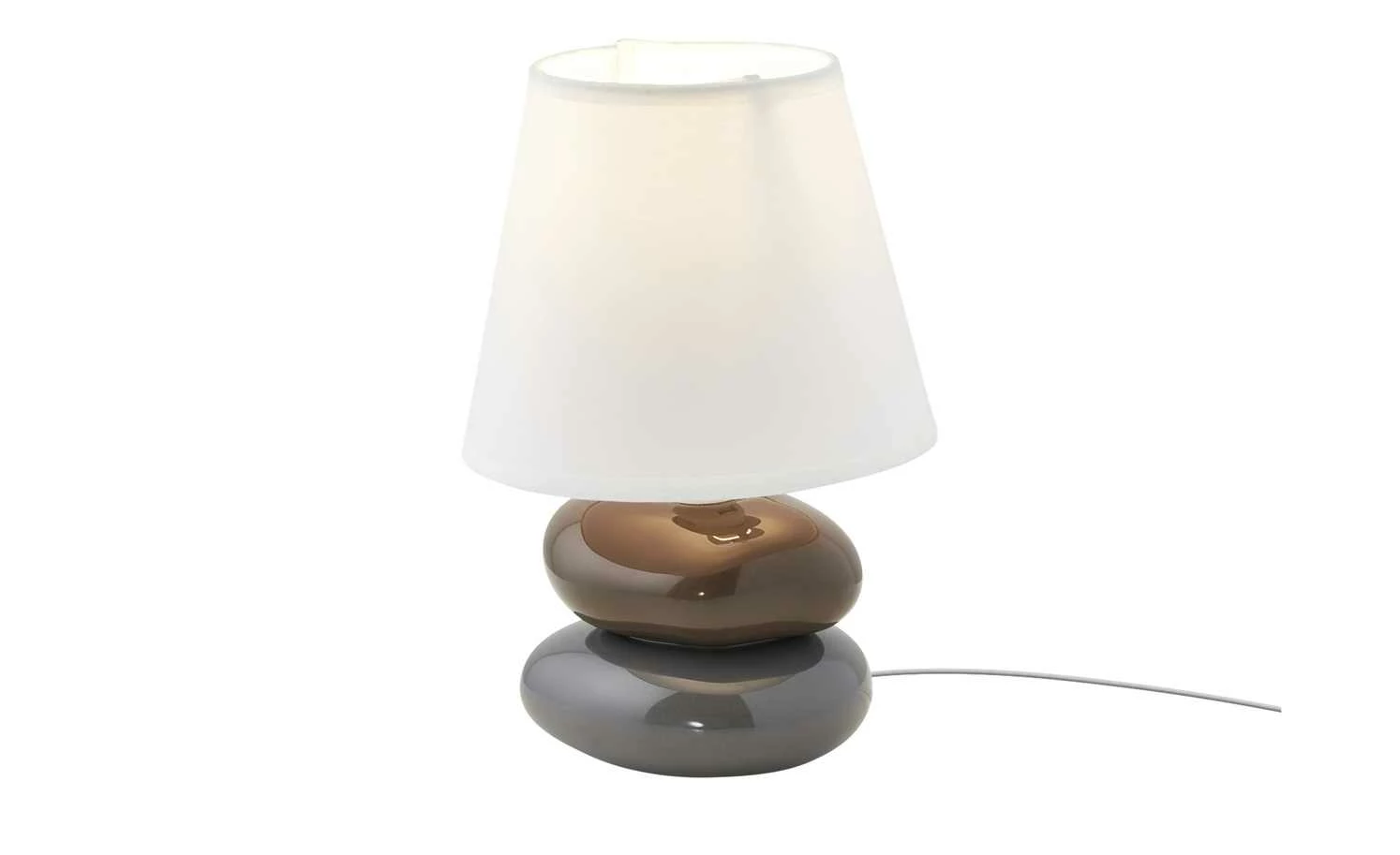 KHG Keramik-Tischleuchte, Braun-Grau 3 KHG Keramik-Tischleuchte, Braun-Grau