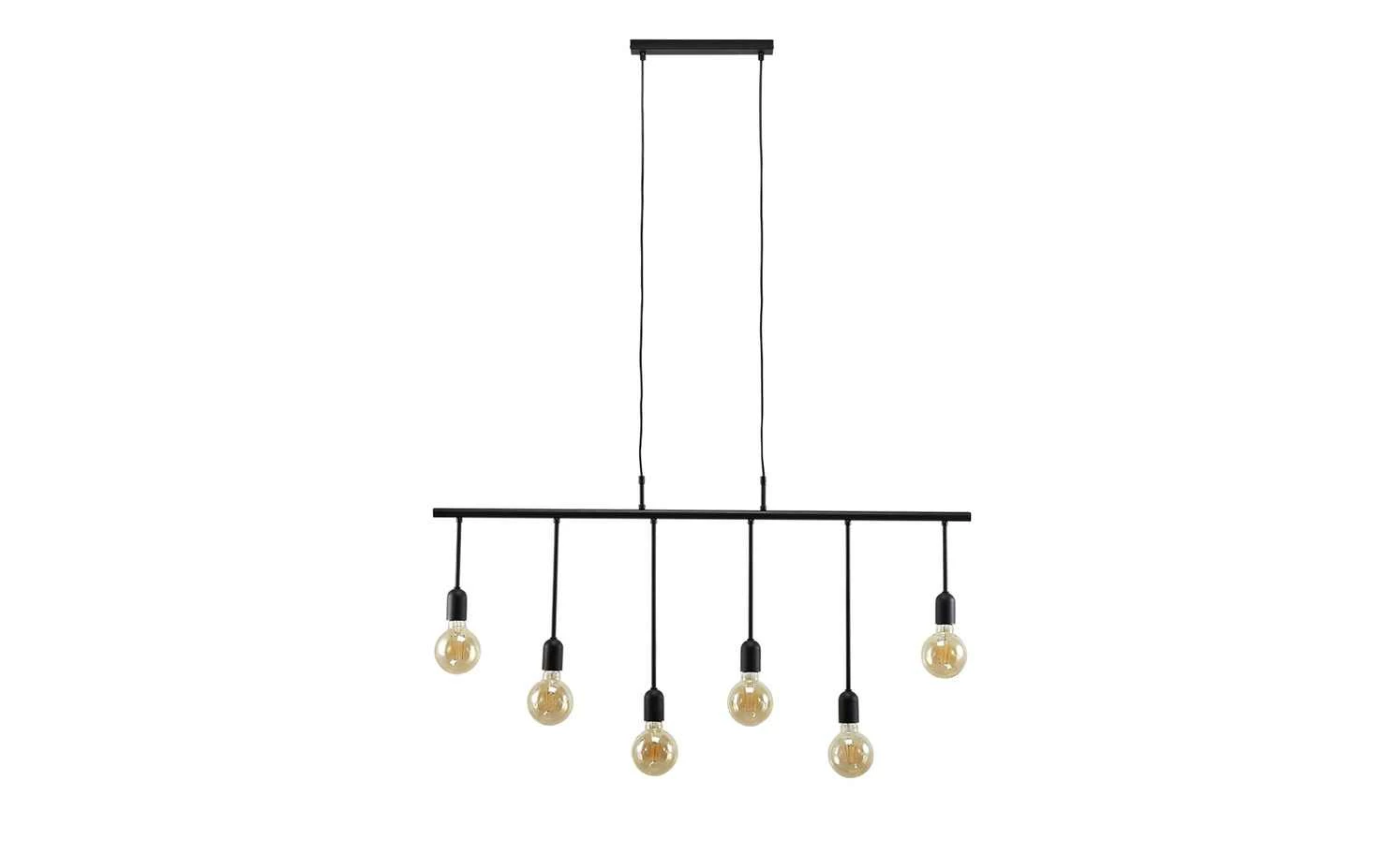 Pendelleuchte, 6-flammig, schwarz 12 Pendelleuchte, 6-flammig, schwarz – Bild 10