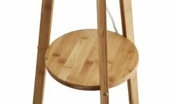 HOME STORY Holz-Stehleuchte, mit Stoffschirm und Ablage 13 HOME STORY Holz-Stehleuchte, mit Stoffschirm und Ablage -Innenleuchten Verkaufsladen 10689879 1 201901222155