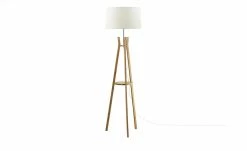 HOME STORY Holz-Stehleuchte, mit Stoffschirm und Ablage 12 HOME STORY Holz-Stehleuchte, mit Stoffschirm und Ablage -Innenleuchten Verkaufsladen 10689879 4 201901222155
