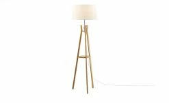 HOME STORY Holz-Stehleuchte, mit Stoffschirm und Ablage 16 HOME STORY Holz-Stehleuchte, mit Stoffschirm und Ablage -Innenleuchten Verkaufsladen 10689879 5 201901222155