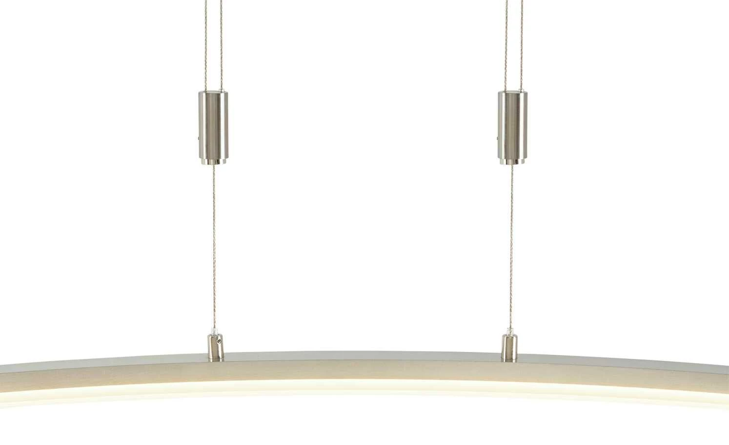 Fischer-Honsel LED-Pendelleuchte, Nickel-matt/Glas gebogen 11 Fischer-Honsel LED-Pendelleuchte, Nickel-matt/Glas gebogen – Bild 9