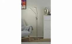 Fischer-Honsel LED-Leseleuchte,2-flammig, Nickel-matt mit Dimmer